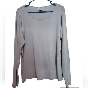 Eddie Bauer Blue Cotton Long Sleeve T-shirt SZ Large